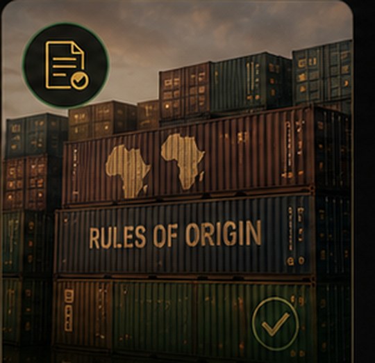 Cargo containers and rules of origin visual.