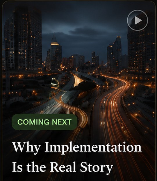 City and traffic corridor visual for implementation clip.